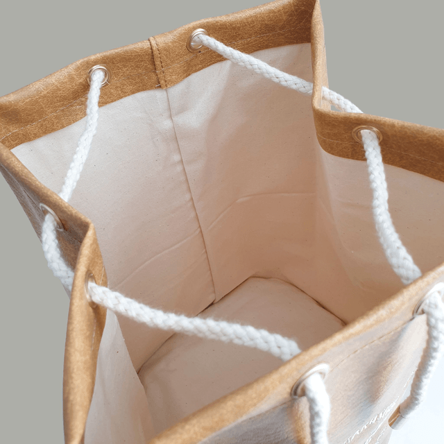 Medium - Tan Embroidered Personalised Handmade Urn Bag